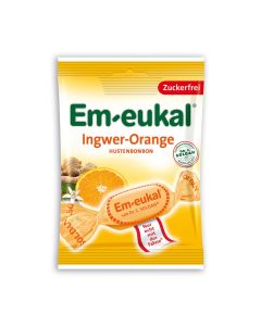 EM EUKAL Bonbons Ingwer Orange zuckerfrei