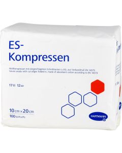 ES-KOMPRESSEN unsteril 10x20 cm 12fach