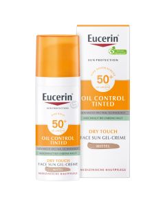 EUCERIN Sun Oil Control tinted Creme LSF 50+ mitt.