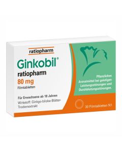 GINKOBIL-ratiopharm 80 mg Filmtabletten