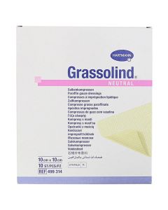 GRASSOLIND Salbenkompressen 10x10 cm steril