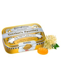 GRETHERS Elderflower zuckerfrei Pastillen