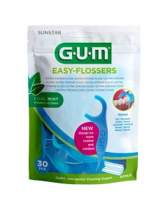 GUM Easy-Flossers Zahnseidesti.gew.mint+Reise-Et.