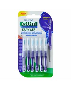 GUM TRAV-LER 1,2mm Kerze lila Interdental+6Kappen