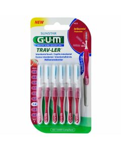 GUM TRAV-LER 1,4mm Kerze pink Interdental+6Kappen