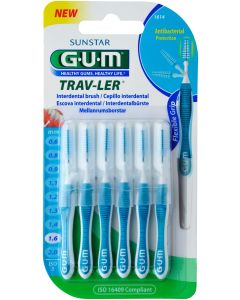 GUM TRAV-LER 1,6mm Tanne blau Interdental+6Kappen