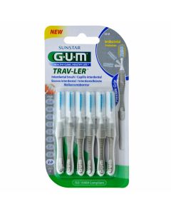 GUM TRAV-LER 2,0mm Kerze grau Interdental+6Kappen