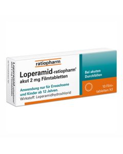 LOPERAMID-ratiopharm akut 2 mg Filmtabletten