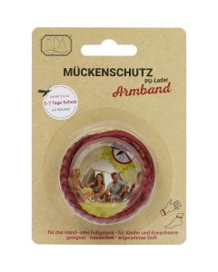 MÜCKENSCHUTZ Armband PU Leder rot KDA