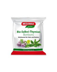 MEGAMAX Bio Salbei-Thymian Bonbons