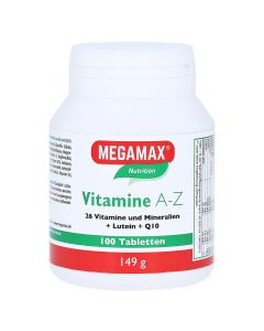 MEGAMAX Vitamine A-Z+Q10+Lutein Tabletten