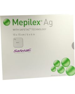 MEPILEX Ag Schaumverband 15x15 cm steril