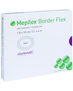 MEPILEX Border Flex Schaumverb.haft.7,8x10 cm oval