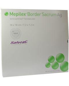 MEPILEX Border Sacrum Ag Schaumverb.18x18 cm ster.
