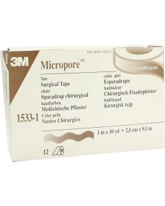 MICROPORE Vliespfl.2,5 cmx9,1 m haut 1533-1