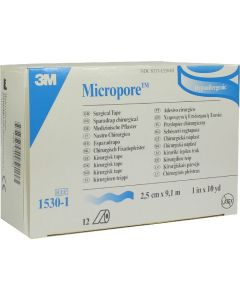 MICROPORE Vliespfl.2,5 cmx9,1 m weiss 1530-1