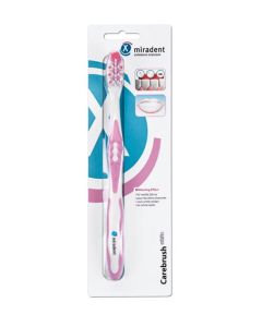 MIRADENT Carebrush white pink Zahnbürste