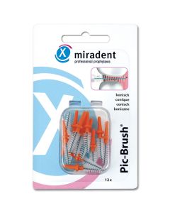 MIRADENT Interd.Pic-Brush Ersatzb.konisch orange