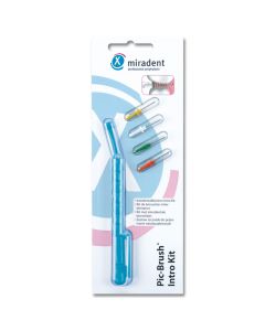 MIRADENT Interd.Pic-Brush Intro Kit blau 1Hal.+4B.