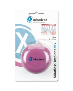 MIRADENT Zahnseide Mirafloss Implant chx fine