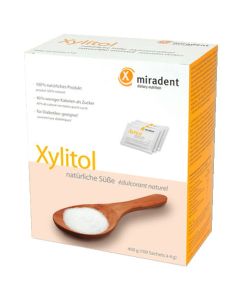 MIRADENT Zuckerersatz Xylitol Pulver Sachets