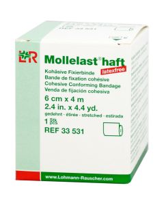 MOLLELAST haft Binden latexfrei 6 cmx4 m weiss-1 St