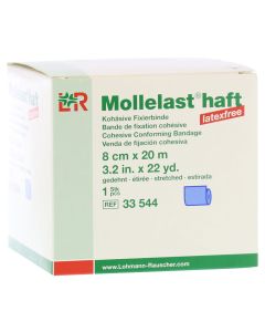 MOLLELAST haft Binden latexfrei 8 cmx20 m blau