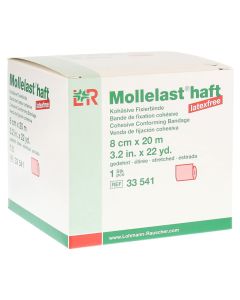 MOLLELAST haft Binden latexfrei 8 cmx20 m rot