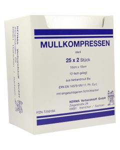 MULLKOMPRESSEN 10x10 cm steril 12fach BW