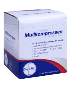 MULLKOMPRESSEN 5x5 cm steril 8fach