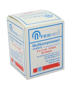 MULLKOMPRESSEN ES 5x5 cm unsteril 8fach