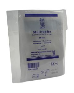 MULLTUPFER 15x15 cm walnussgross steril