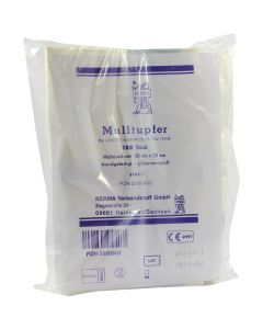 MULLTUPFER 20x20 cm pflaumengross steril