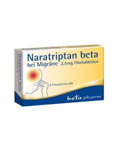 NARATRIPTAN beta bei Migräne 2,5 mg Filmtabletten