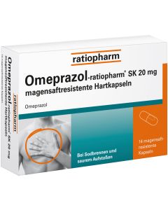 OMEPRAZOL-ratiopharm SK 20 mg magensaftr.Hartkaps.