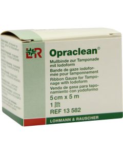 OPRACLEAN Mullbinde z.Tampon.m.Jodoform 5 cmx5 m