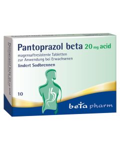 PANTOPRAZOL beta 20 mg acid magensaftres.Tabletten