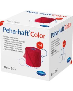 PEHA-HAFT Color Fixierbinde latexf.8 cmx20 m rot