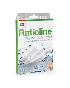 RATIOLINE aqua Duschpflaster Plus 10x15 cm steril