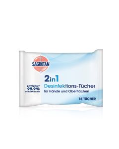 SAGROTAN 2in1 Desinfektions-Tücher