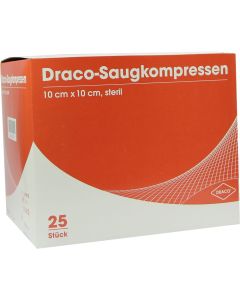 SAUGKOMPRESSEN 10x10 cm steril Draco