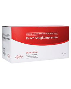 SAUGKOMPRESSEN 20x20 cm steril Draco