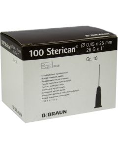 STERICAN Kanülen Luer-Lok 0,45x25 mm Gr.18 braun