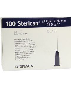 STERICAN Kanülen Luer-Lok 0,60x25 mm Gr.16 blau-100 St