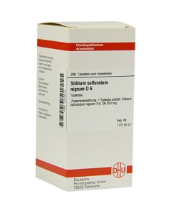 STIBIUM SULFURATUM NIGRUM D 6 Tabletten