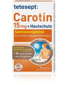 TETESEPT Carotin 15 mg+Hautschutz Filmtabletten