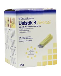 UNISTIK 3 Normal 1,8 mm Eindr.Tiefe Stechhilfe