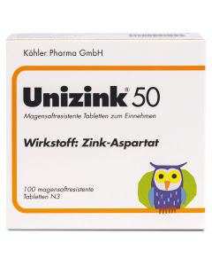 UNIZINK 50 magensaftresistente Tabletten