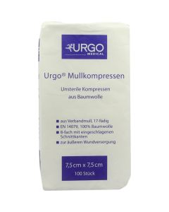 URGO MULLKOMPRESSEN 7,5x7,5 cm unsteril