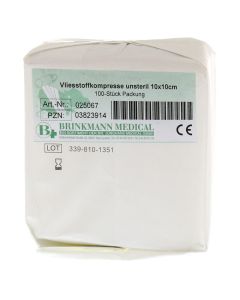 VLIESSTOFF-KOMPRESSEN 10x10 cm unsteril 4fach